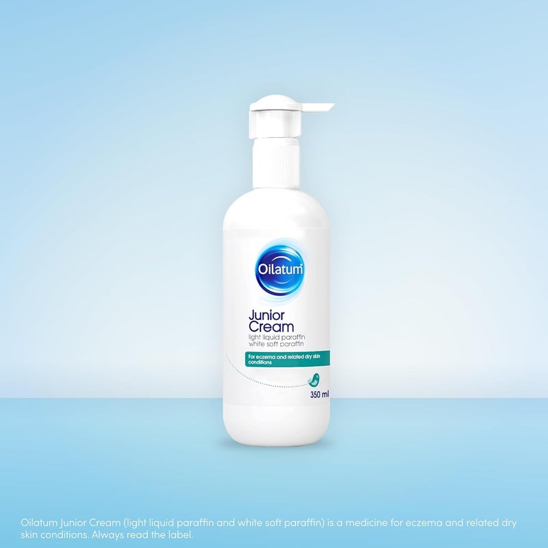 Oilatum Junior Eczema and Dry Skin Emollient Cream - 350ml Soothing Moisturizer for Sensitive Skin - Image 2